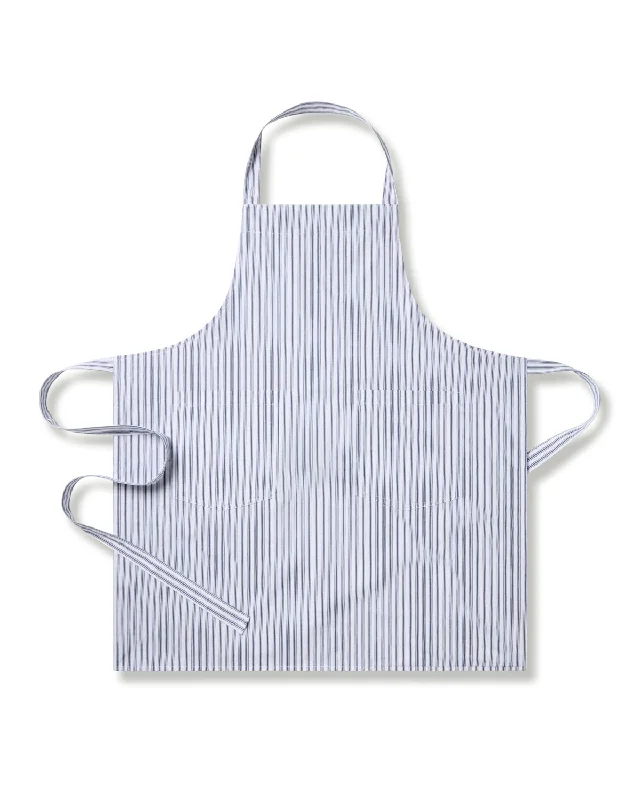 Adult Apron in Navy French Ticking