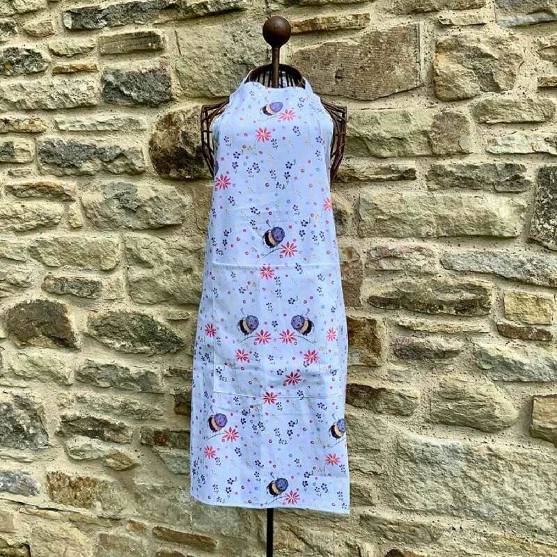 Alex Clark Cotton Apron - Bees & Flowers