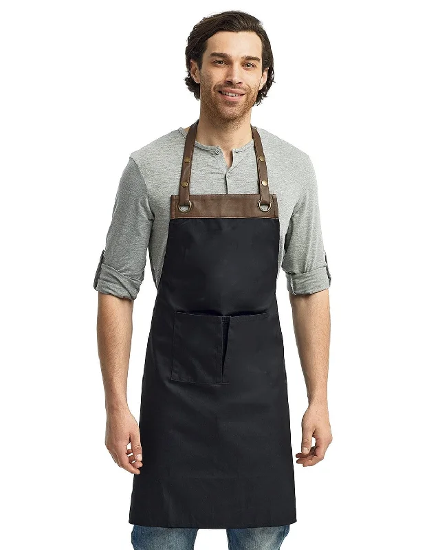 Black/Brown Artisan Bib Apron