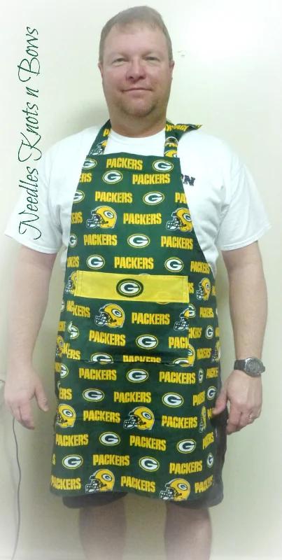 Green Bay Packers Apron, Mens / Womens Football Apron with Pockets