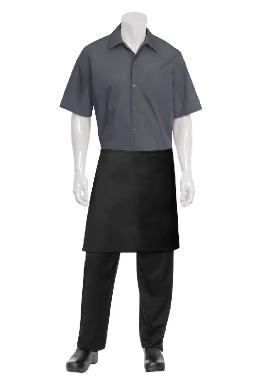 Half Black Apron No Pocket