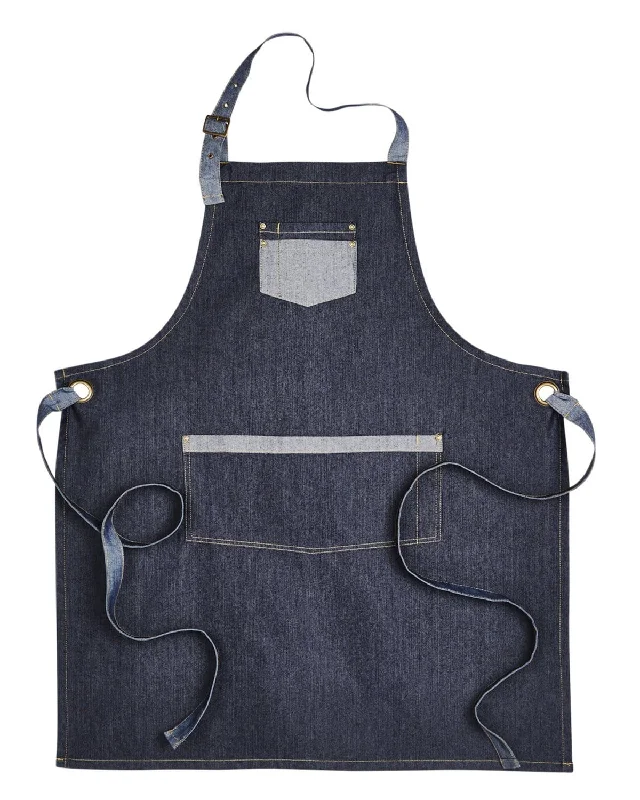 Indigo Denim Contrast Bib Apron