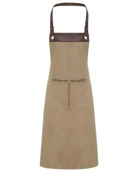 Khaki Brown Artisan Bib Apron