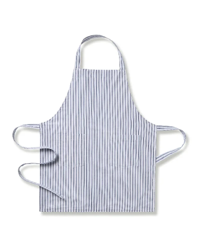 Kid's Apron in Navy French Ticking