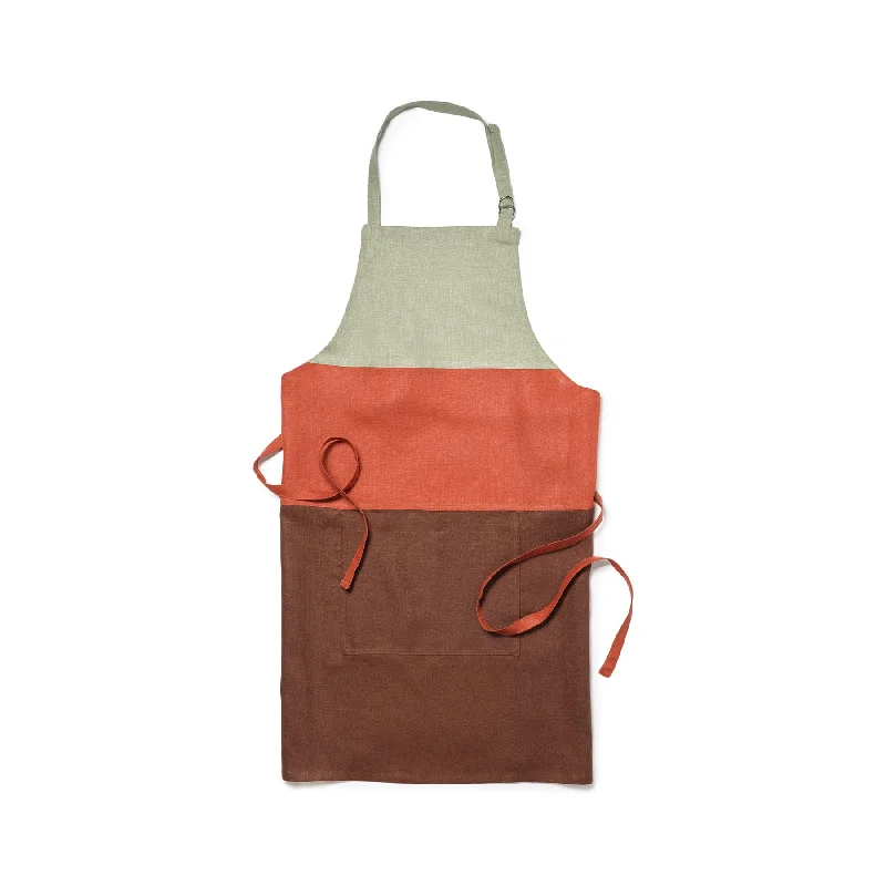 Tri-Color Linen Apron