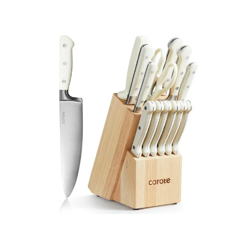 14-Piece Carote Sharp Blade Ergonomic Handle Knife Set