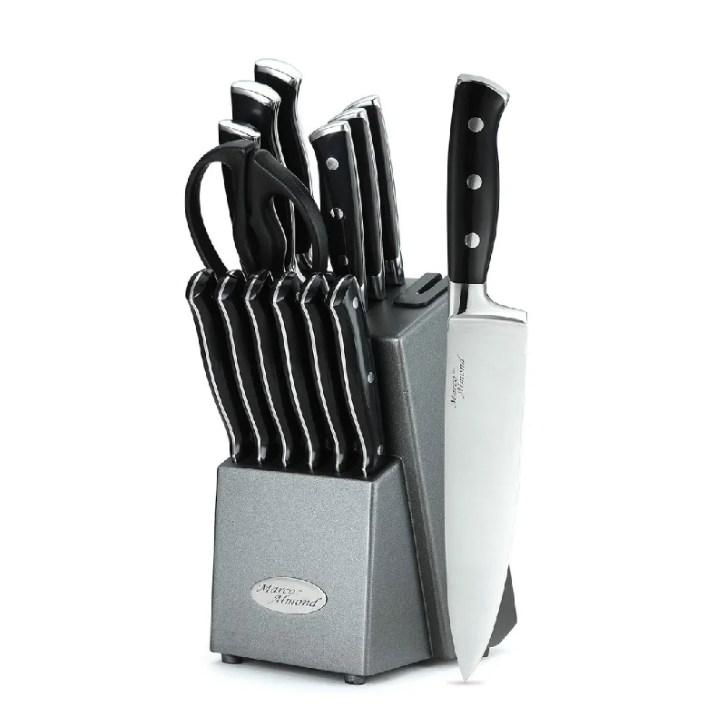 14-Piece Marco Almond Kitchen Stainless Steel Knife Set