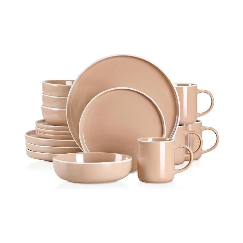 16-Piece Vancasso Sesam Apricot Stoneware Dinnerware Set