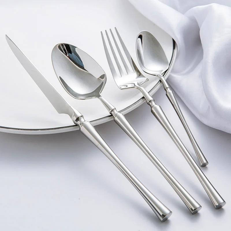 24pcs Portable Cutlery 304 Stainless Steel Table Dinner Set Dinnerware