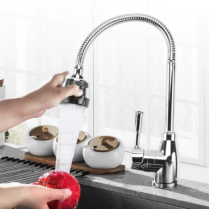 360 Degree Rotatable Spout Single Handle Basin Faucet Pull Down Tap