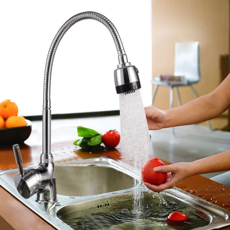 Kitchen Faucet 360 Degree Rotatable Spout Single Handle Sink Basin Faucet