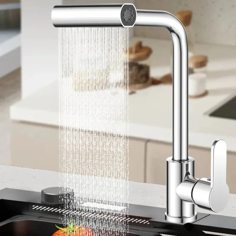 4 Modes Waterfall Kitchen Faucet Rotation Stream Sprayer Head Tap