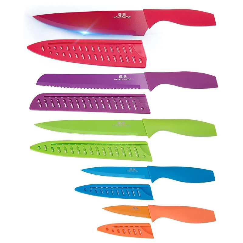 5 Piece Colored Knife Set