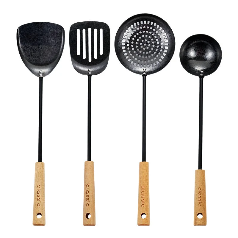 Black Stainless Steel Utensils Set