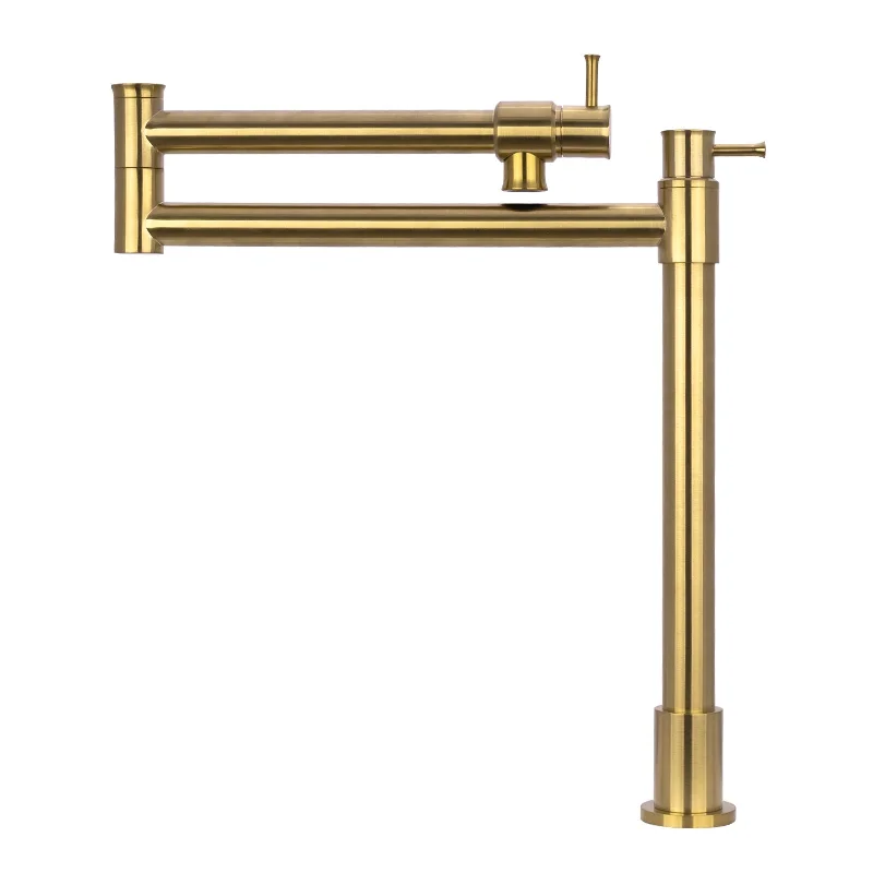 Brushed Gold Pot Filler Kitchen Faucet Deck-Mounted - AK98166-BTG