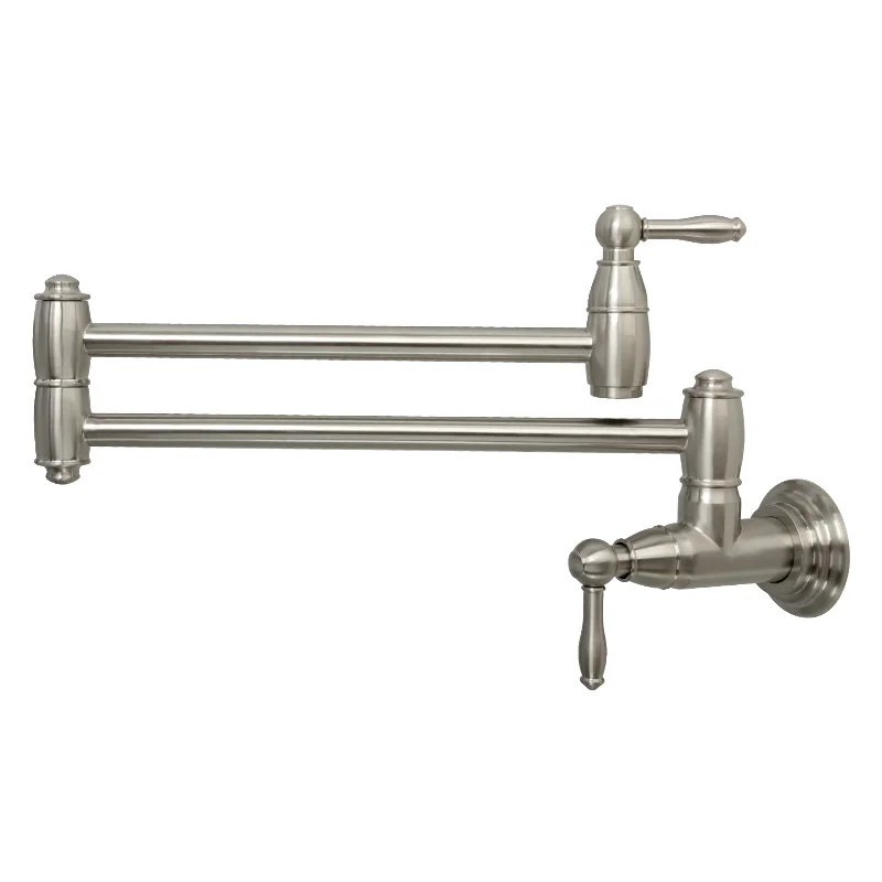 Brushed Nickel Pot Filler Kitchen Faucet Wall-Mounted - AK98288-BN