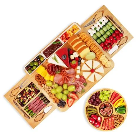 Charcuterie Board & Knife Set with Cheese Tray