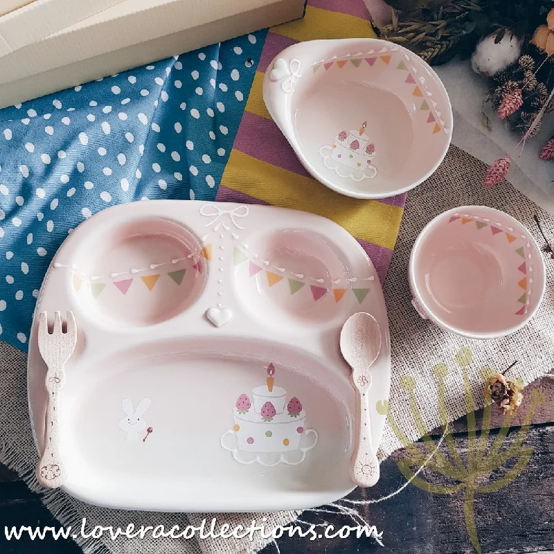 Chikudouen x Lovera Pink Party Children Dinnerware Gift Sets