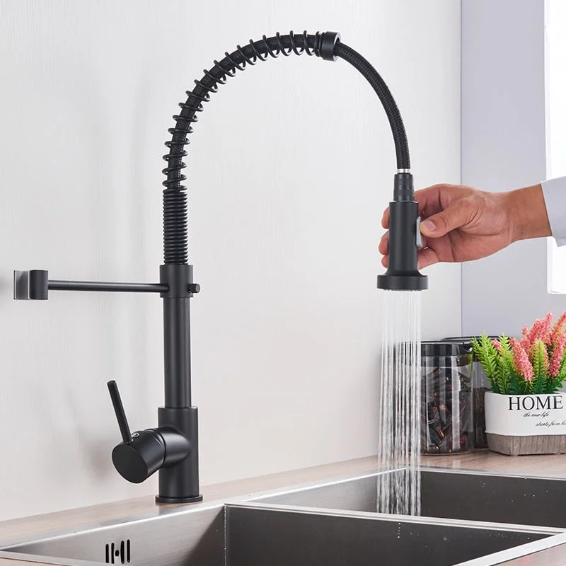 Deck Mounted Mixer Tap 360 Degree Rotation Sprayer Hot Cold Tap