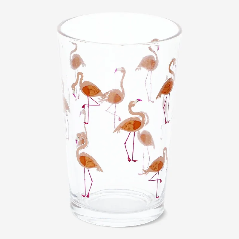 Flamingo drinking glass. 220 ml