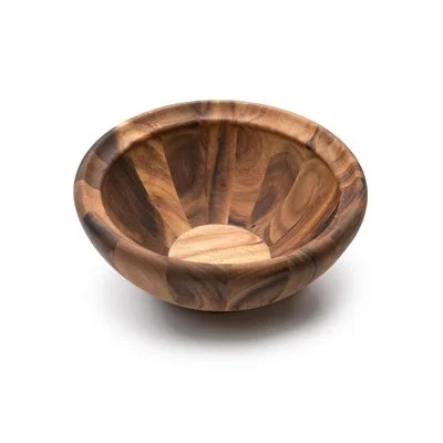 Ironwood Gourmet 12" x 5.5" Large Salinas Salad Bowl, Acacia Wood