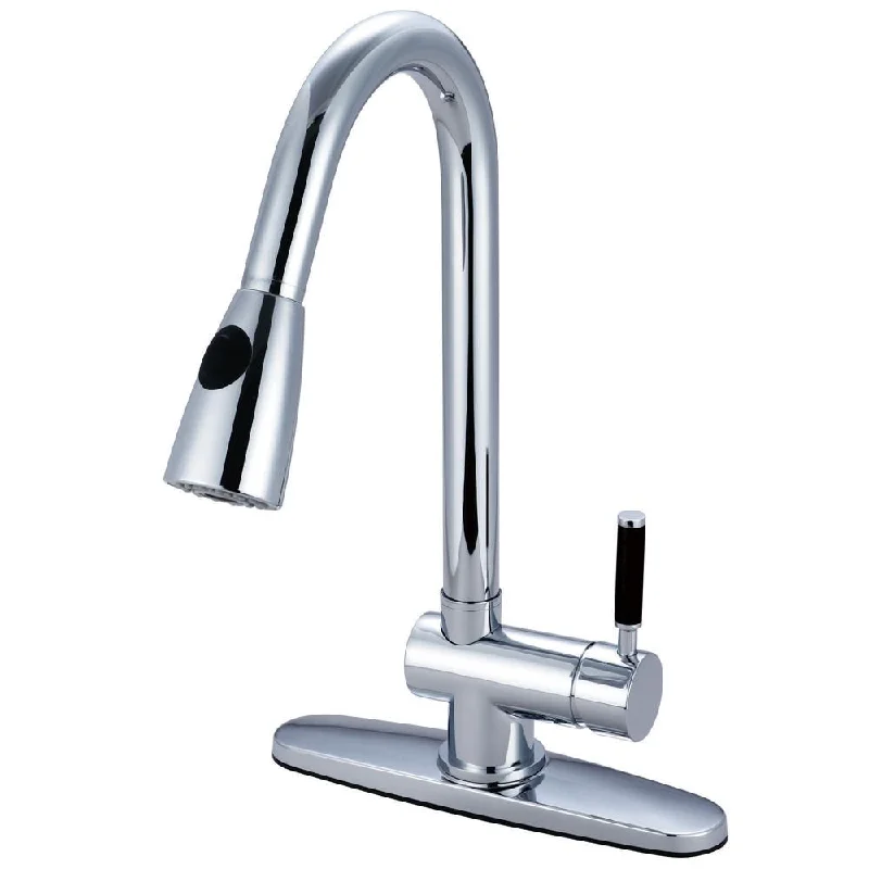 Kaiser Chrome Single Lever Handle Pull Down spray Kitchen Faucet GS8891DKL