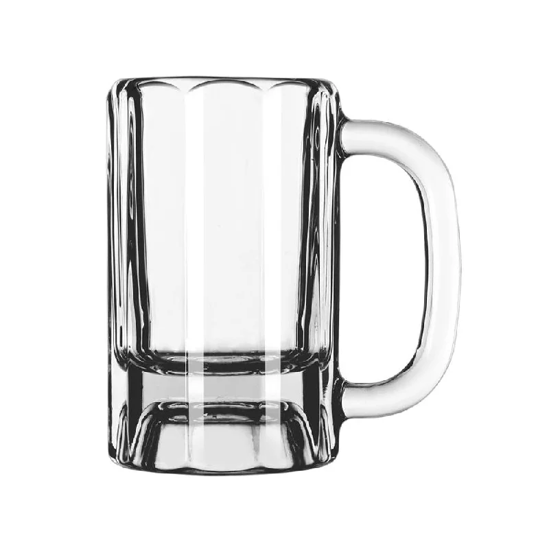 Libbey 10 Oz Paneled Beer Mug Glass 12 /Case