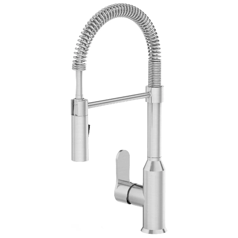 Modern Spring-Type Kitchen Faucet LK18B Brushed Nickel