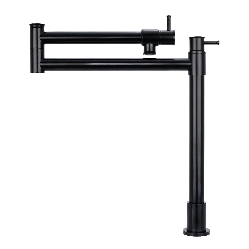 Matte Black Pot Filler Kitchen Faucet Deck-Mounted - AK98166-MB