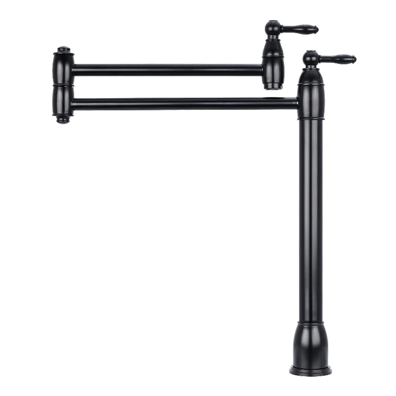 Matte Black Pot Filler Kitchen Faucet Deck-Mounted - AK98188-MB