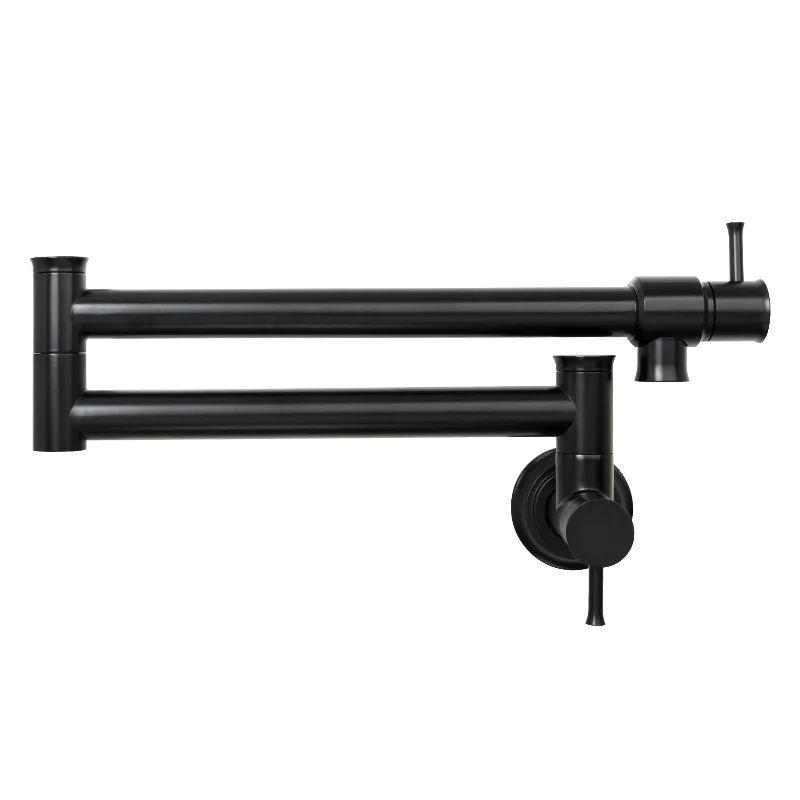 Matte Black Pot Filler Kitchen Faucet Wall-Mounted - AK98266-MB