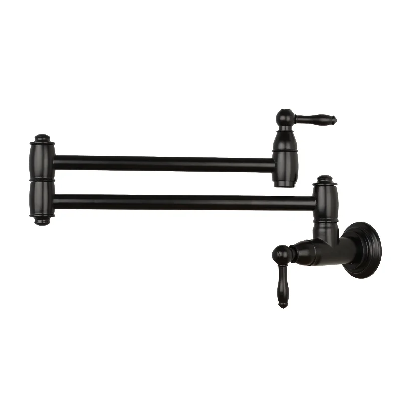 Matte Black Pot Filler Kitchen Faucet Wall-Mounted - AK98288-MB