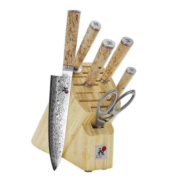 Miyabi Birchwood 7-Piece Knife Bamboo Block Set - 34370-007