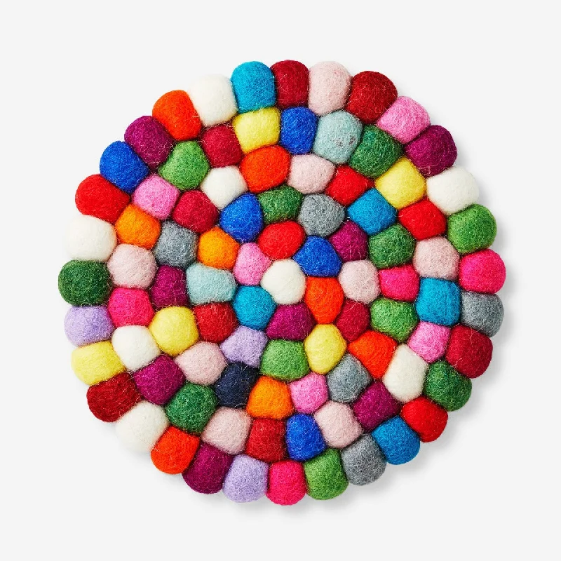 Multi-Colour Felt Coaster - 19 cm