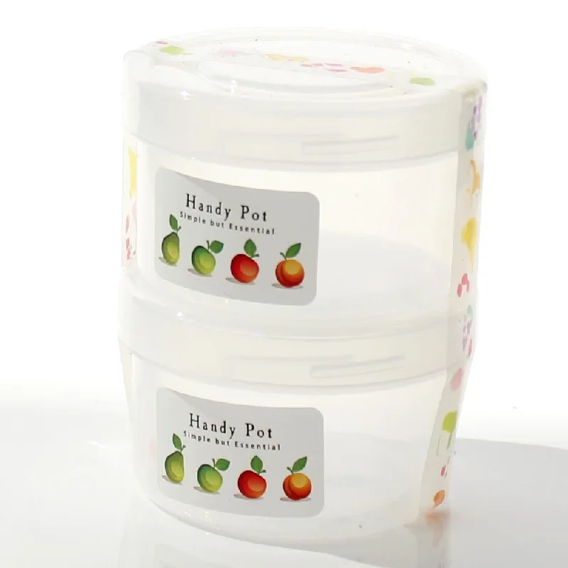 Plastic Container - 150mL (PP/Round/CL/d.7.8x4.8cm / 150mL (2pcs))