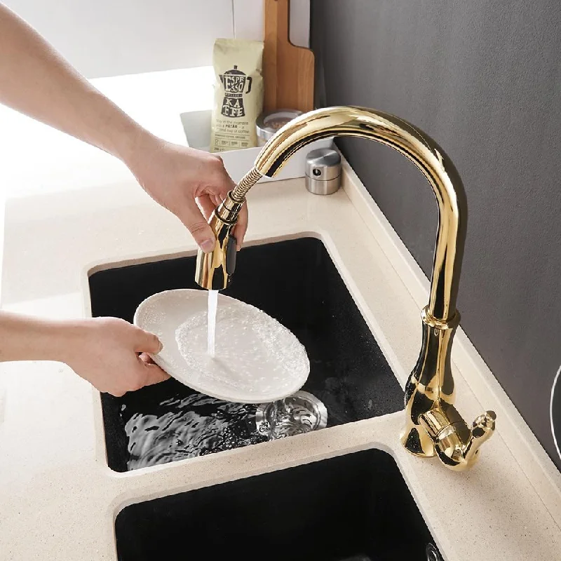 Single Handle Pull Out Kitchen Basin Water Tap