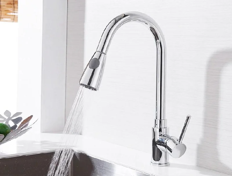 Single Handle Pull Out Kitchen Faucet Water Tap