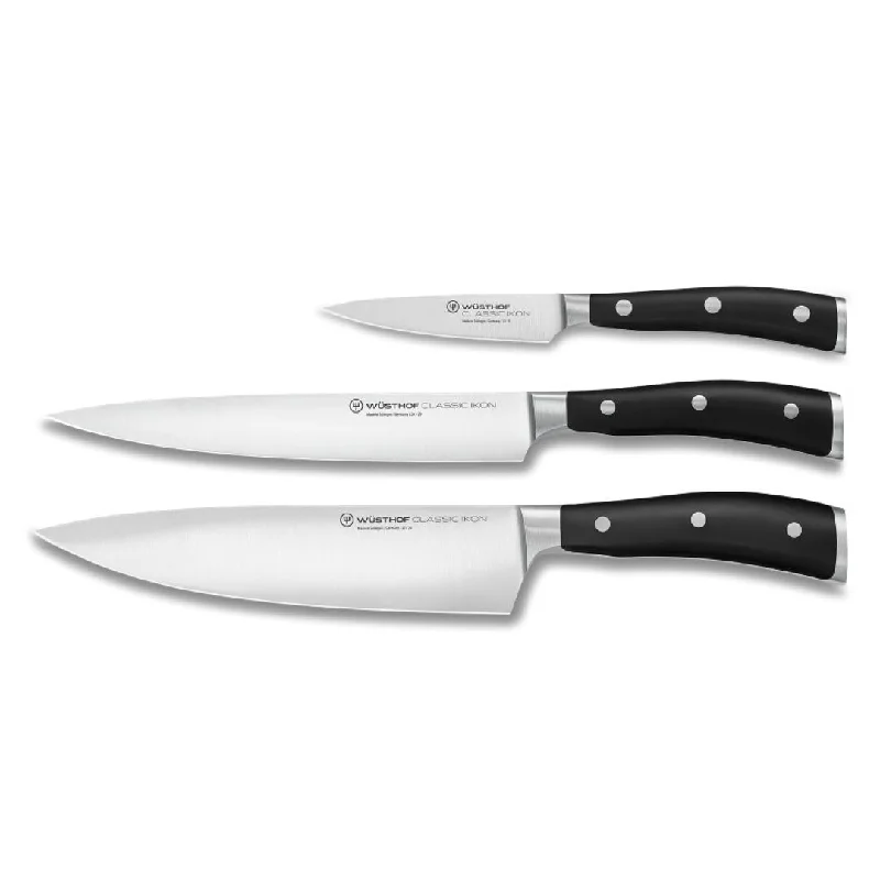 Wusthof Classic Ikon 3 Piece Chef Knife Set