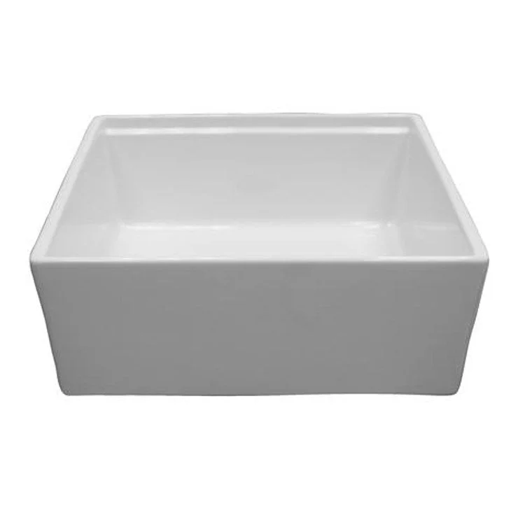 Kitchen Sink 30L x 19W Inch Single Bowl Crofton Farmer with Ledge White Round Edge Rectangle