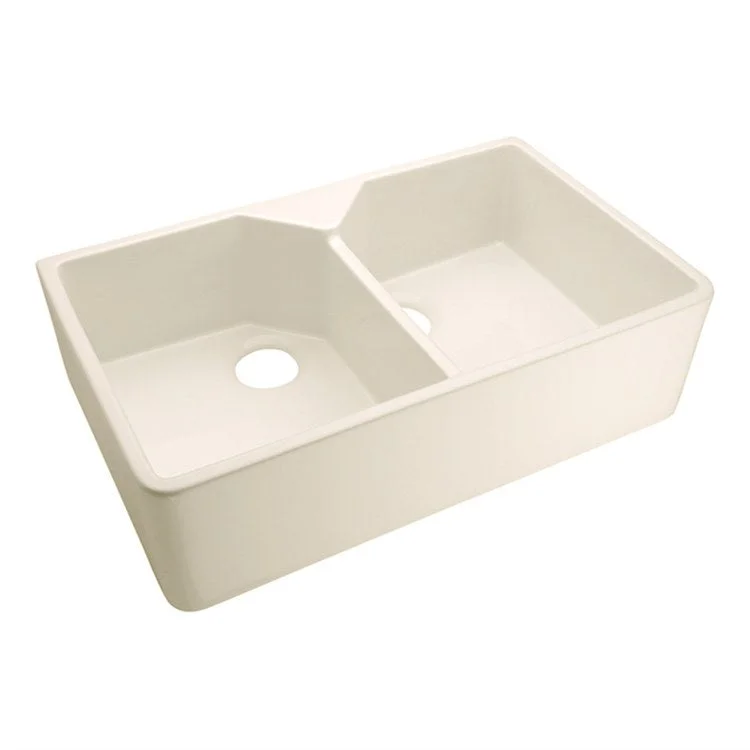 Kitchen Sink 31-1/2L x 19-3/8W Inch Double Bowl Jolie Farmer Bisque