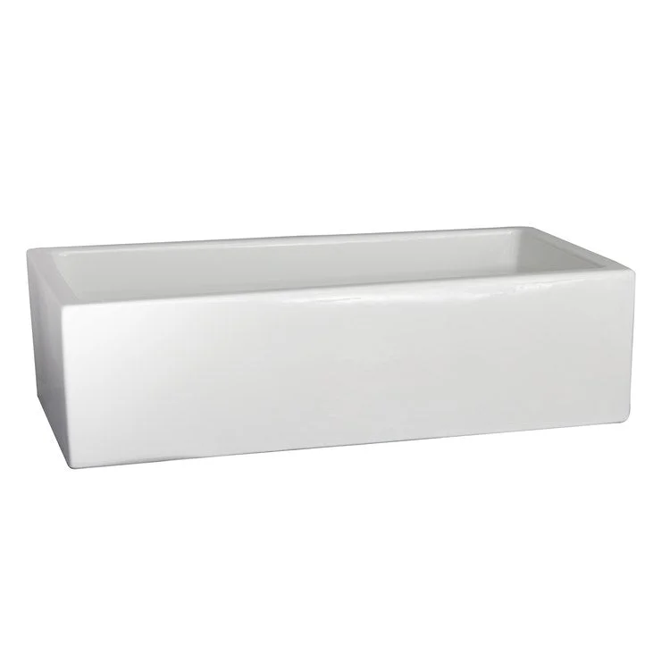 Kitchen Sink 36-1/8L x 18W Inch Single Bowl Hayley Farmer White Round Edge Rectangle