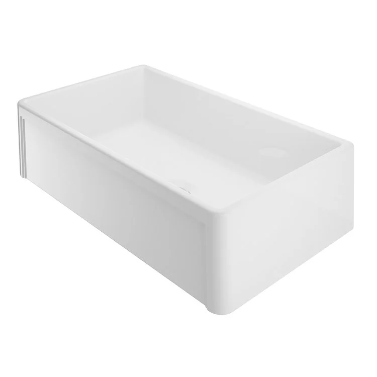 Kitchen Sink 24L x 18W Inch Single Bowl Chapman White Rectangle