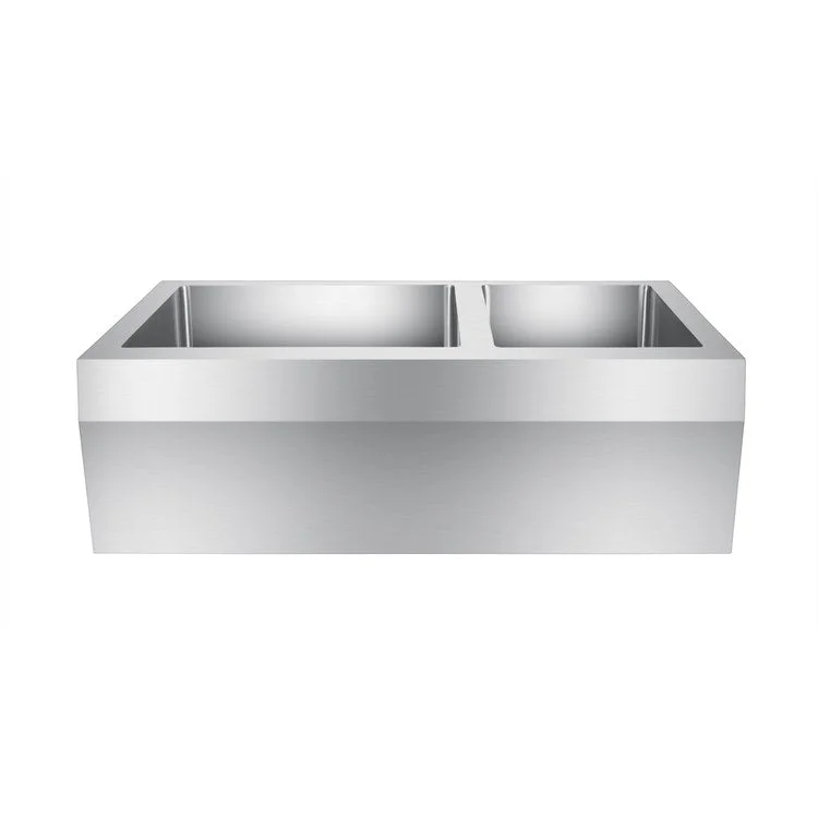 Kitchen Sink 33L x 20W Inch Double Bowl Corazon Farmer 60/40 Stainless Steel Rectangle