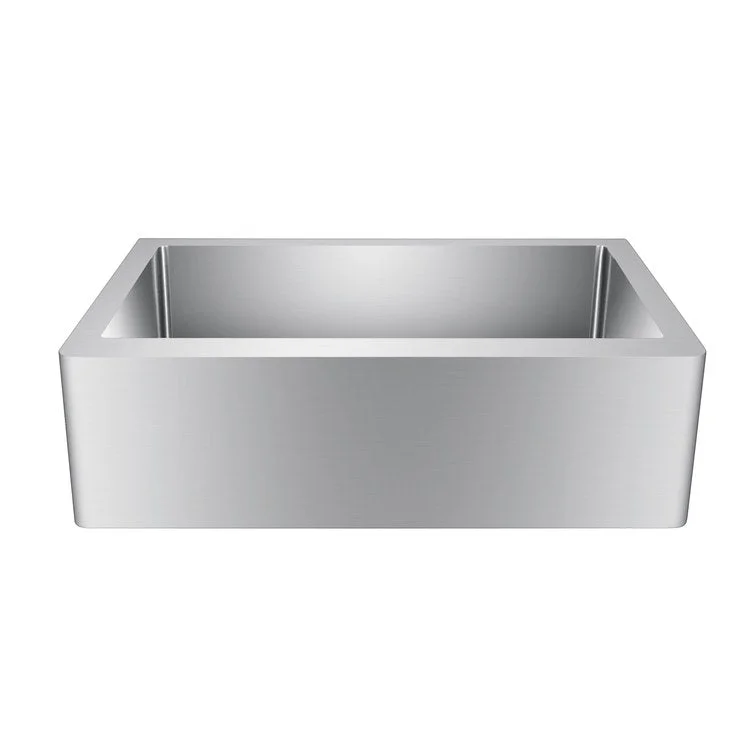 Kitchen Sink 27L x 20W Inch Single Bowl Adelphia Farmer Stainless Steel Rectangle