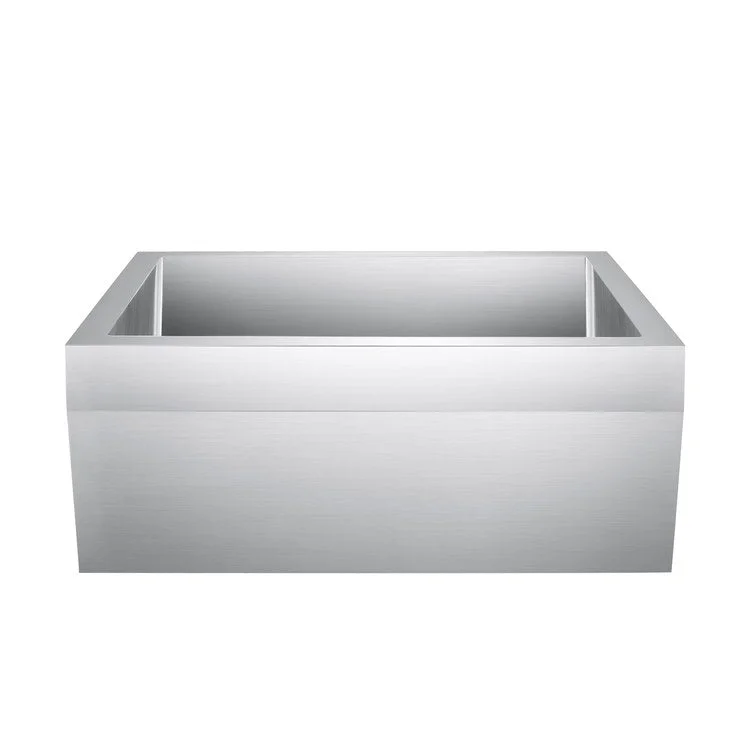 Kitchen Sink 27L x 20W Inch Single Bowl Anise Farmer Stainless Steel Rectangle