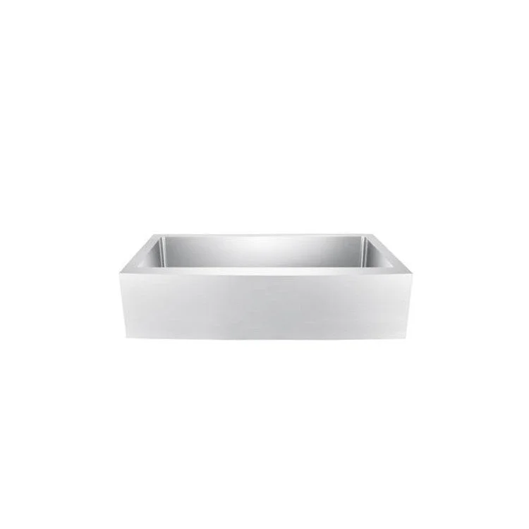 Kitchen Sink 27L x 20-3/4W Inch Single Bowl Amanda Curved Farmer Stainless Steel Rectangle