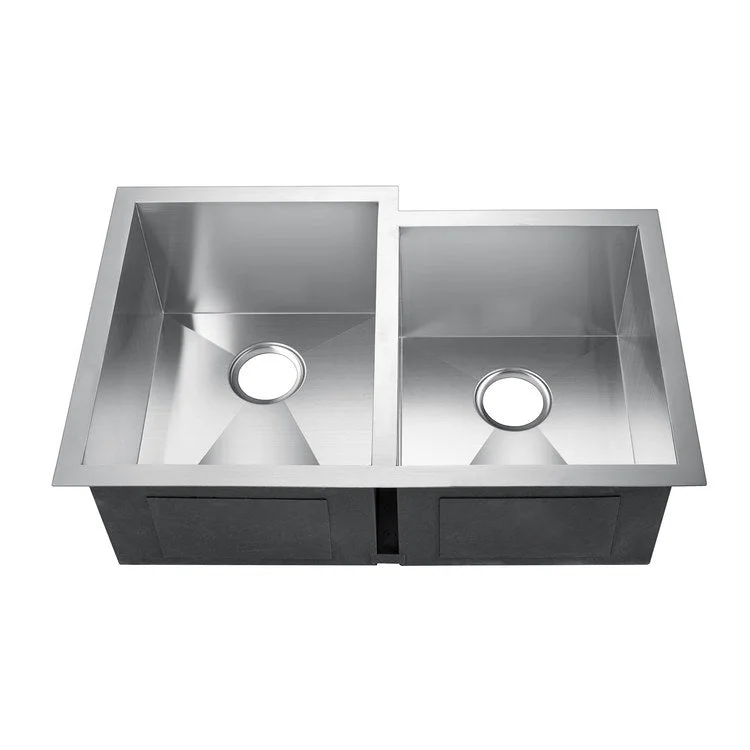 Kitchen Sink 31-1/4L x 20-1/2W Inch Double Bowl Gibson 60/40 Stainless Steel Undermount