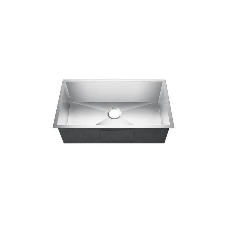 Kitchen Sink 32L x 19W Inch Single Bowl Ellison Stainless Steel Undermount Rectangle