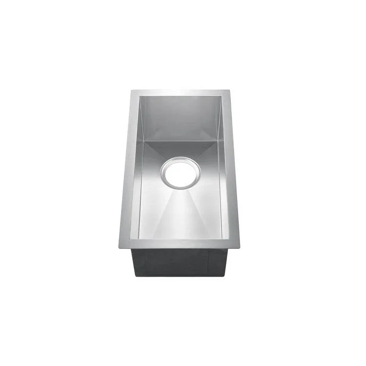 Bar Sink 15L x 20W Inch Single Bowl Ophelia Stainless Steel Undermount Narrow Rectangle