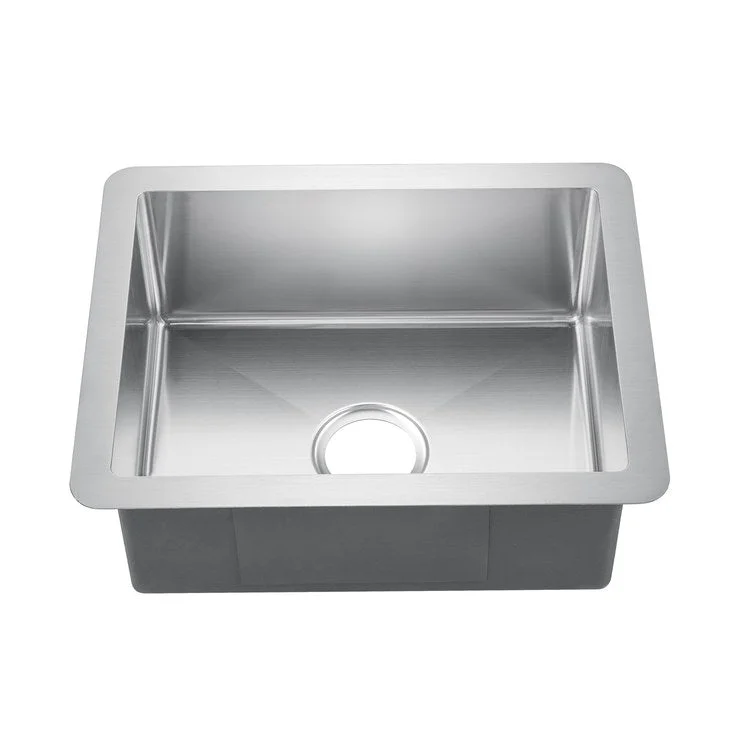 Bar Sink 20-1/2L x 16-1/2W Inch Single Bowl Uberto Stainless Steel Undermount Rectangle